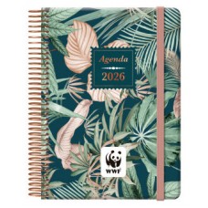 AGENDA 2026 WWF ESPIRAL DÍA PÁGINA 12,5 X 18 CM. CON 4 HOJAS DE PEGATINAS DOHE 13217 - 26 (Espera 4 dias)